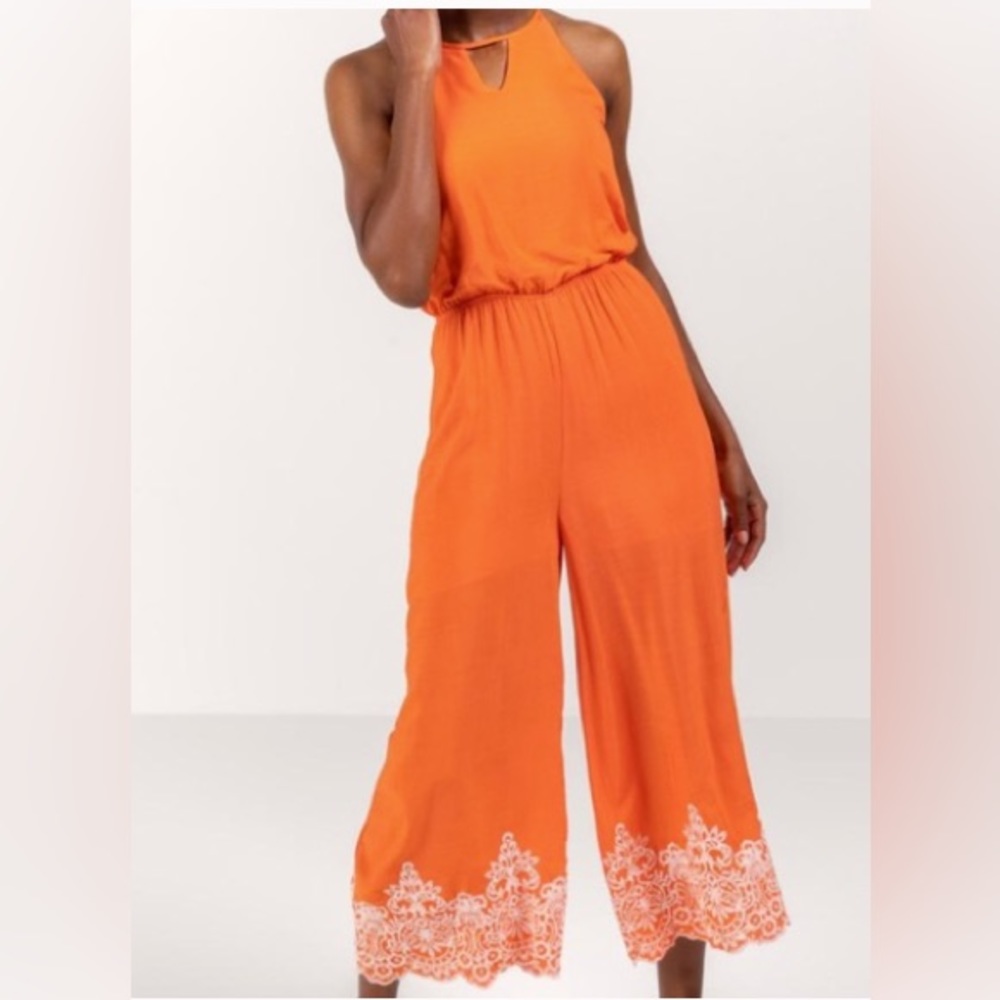 Francesca’s Coral Jumpsuit NWT Size Small